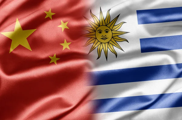Kina och uruguay — Stockfoto