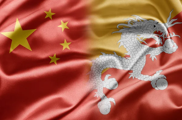 China en bhutan — Stockfoto