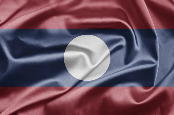 Vlag van laos — Stockfoto