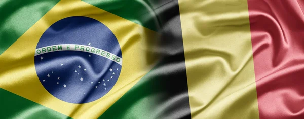 Brasil e bélgica — Fotografia de Stock