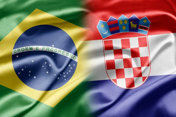 Brazilië en Kroatië — Stockfoto