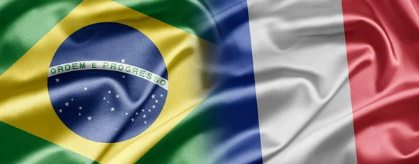 Brasil e França — Fotografia de Stock