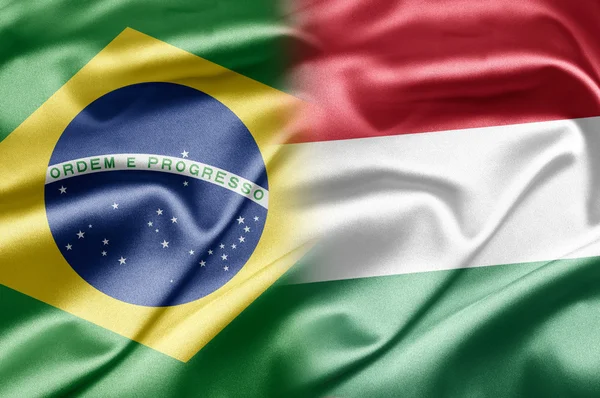 巴西和匈牙利 — 图库照片
