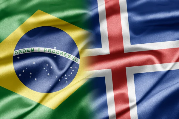 Brasil e Islândia — Fotografia de Stock