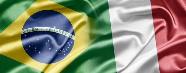 Brasil e Italia — Foto de Stock