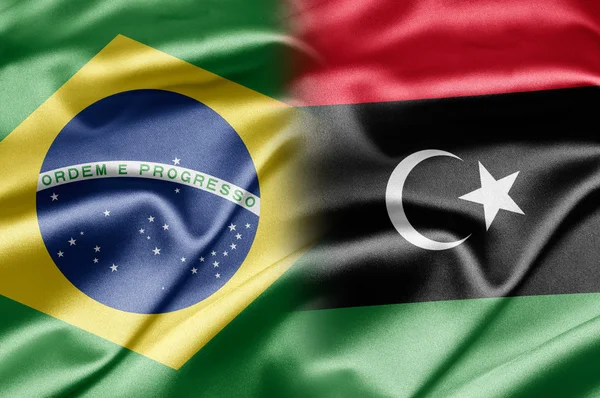 Brasilien och Libyen — Stockfoto