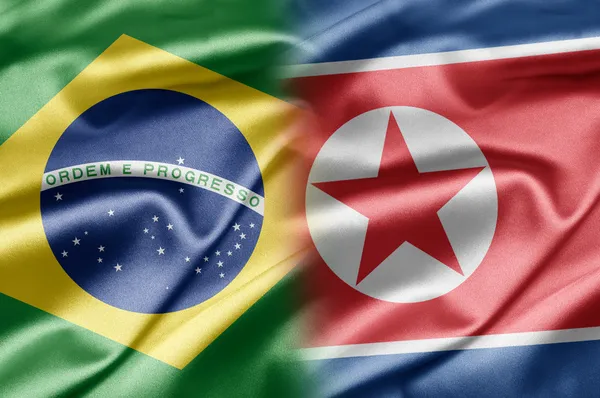 Бразилія і Північна Корея — стокове фото