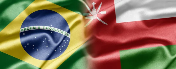 Brasil y Omán — Foto de Stock
