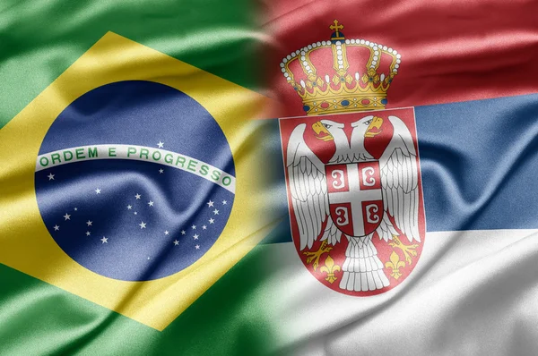 Brazilië en Servië — Stockfoto