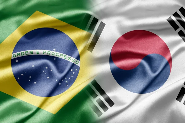 Brazil and South Korea — Stock Photo, Image