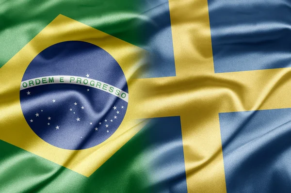 Brezilya ve İsveç — Stok fotoğraf