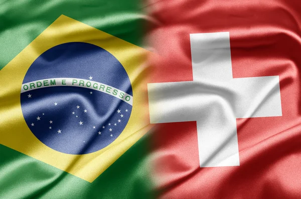Brasil e Suíça — Fotografia de Stock
