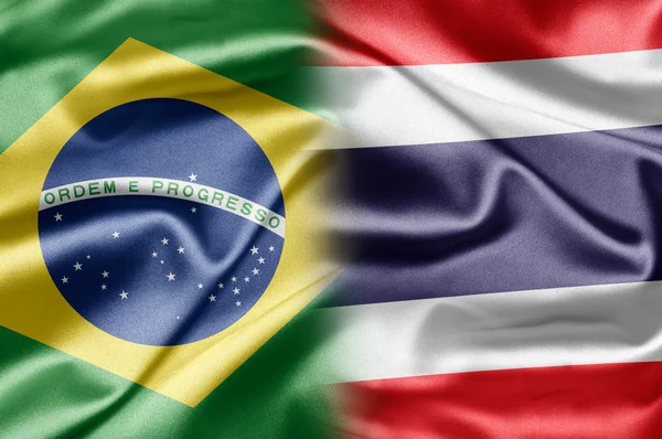 Brazilië en thailand — Stockfoto