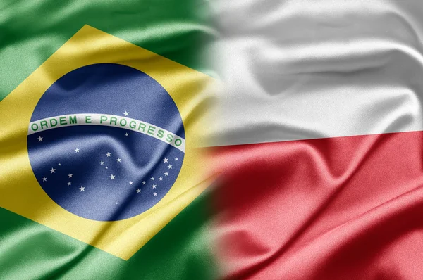 Brasilien und Polen — Stockfoto