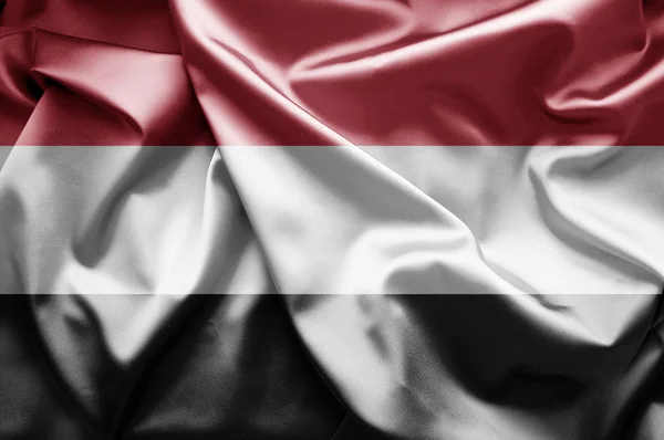 Йеменский флаг — стоковое фото