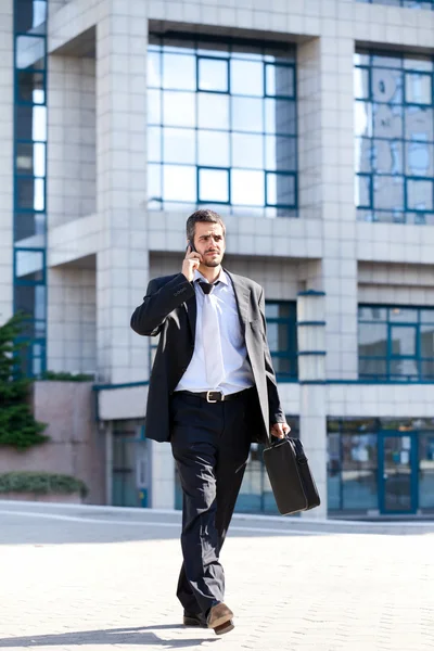 Successful man doing business on mobile phone — Stock Photo, Image