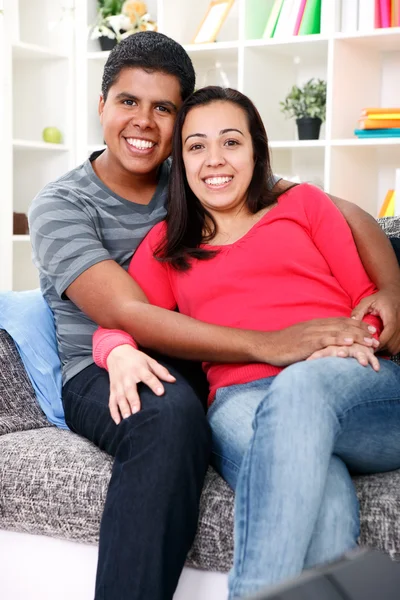Happy young couple at home. — Stock Photo, Image
