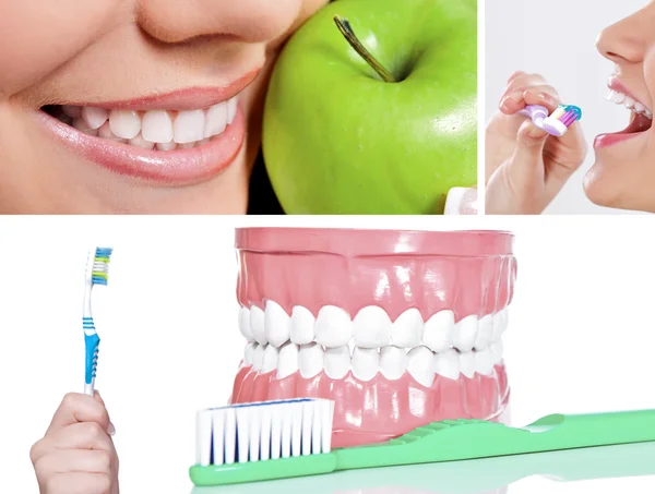 Gesunde Zähne Collage — Stockfoto