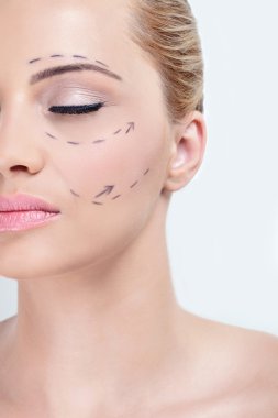 Facial surgery correction clipart