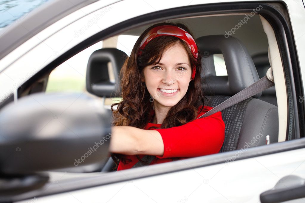 Beautiful woman driver