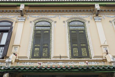 Traditional Windows on Peranakan House clipart