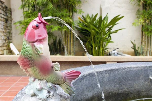 stock image Koi Fish Statue Water Fountain