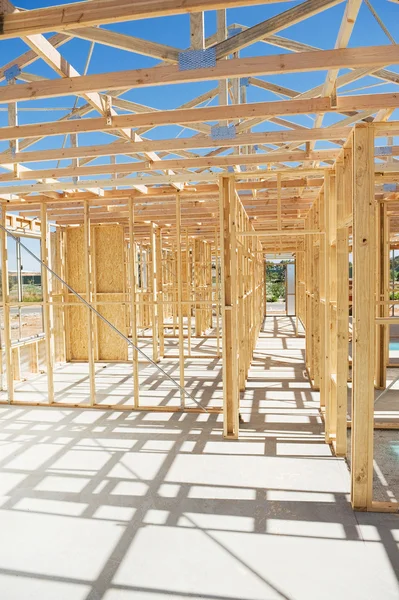 Nuova costruzione della casa inquadratura — Foto Stock
