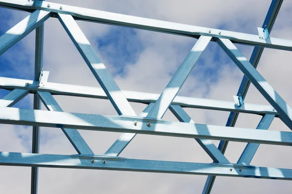 Steel framework under construction — Stock Photo, Image