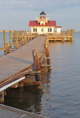 The Roanoke Marshes Lighthouse in Manteo, North Carolina vertica clipart