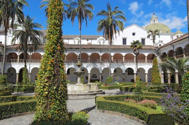 Courtyard at the church of San Francisco in Quito, Ecuador clipart