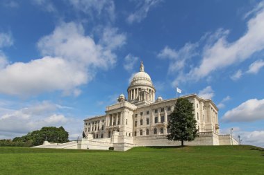 The Rhode Island State House on Capitol Hill in Providence clipart