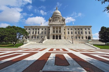 The Rhode Island State House on Capitol Hill in Providence clipart