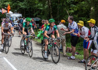 The Cyclist Thomas Voeckler Climbing Col du Granier clipart