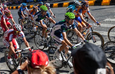 Tourists Photographing the Tour of France clipart