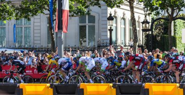 The Peloton in Paris clipart