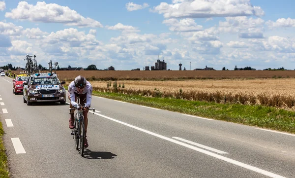 Den franske syklisten Riblon Christoph – stockfoto