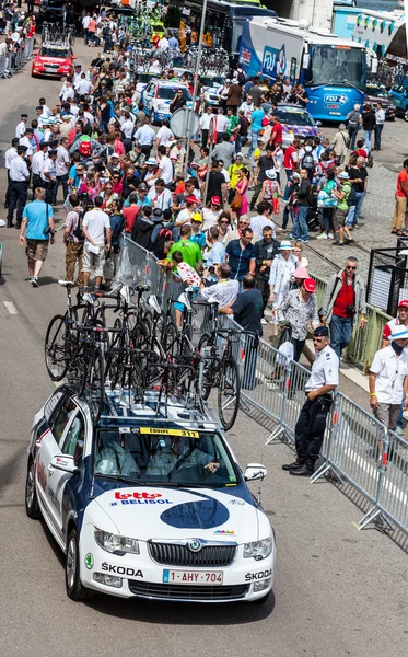 Lotto-Belisol Team 's Car — стоковое фото