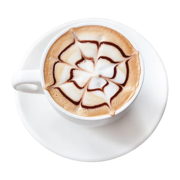 Kawa mokka napój z kasetka na białym tle na biały backgrou — Zdjęcie stockowe