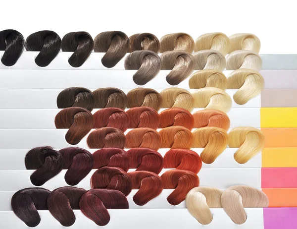 Zestaw kolorów włosów. — Zdjęcie stockowe