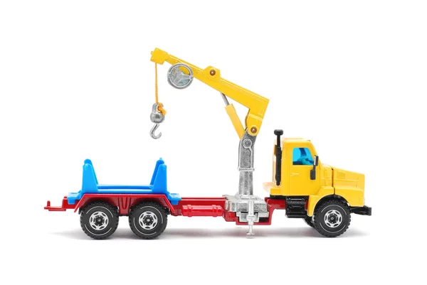크레인 트럭 장난감 — 스톡 사진