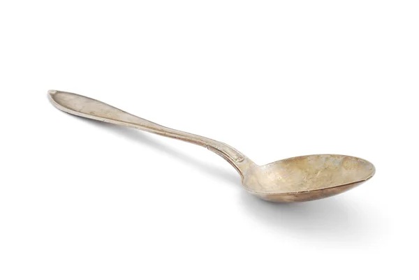 Old silver spoon — Stock Photo, Image