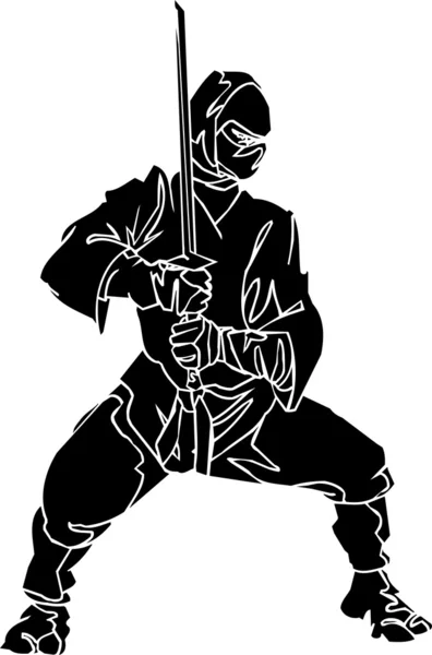 Luta Ninja Preto E Branco Do Vetor Ilustração Colorida Dos Desenhos  Animados Do Estilo Liso Ilustração do Vetor - Ilustração de homens,  japonês: 94153684