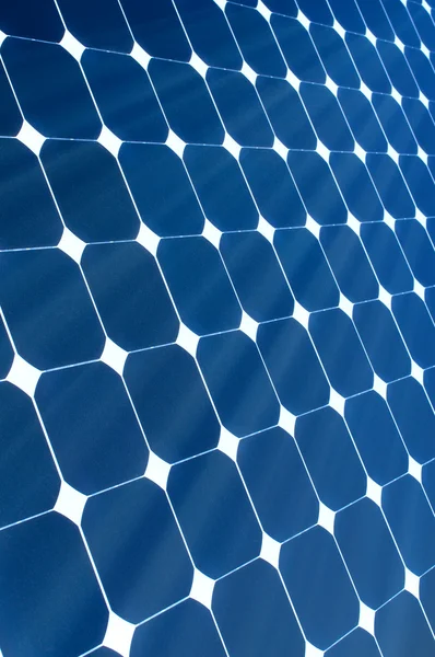 Panel solar con sol — Foto de Stock