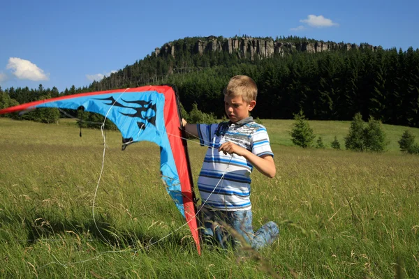 少年の凧 — ストック写真