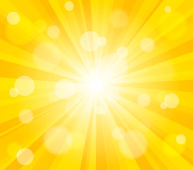 Bright vector sun effect background clipart