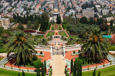 Bahai Gardens in Haifa, Israel clipart