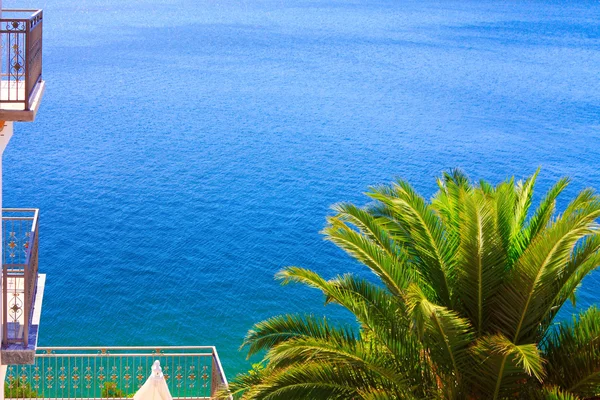 Met uitzicht op de blauwe zee — Stockfoto