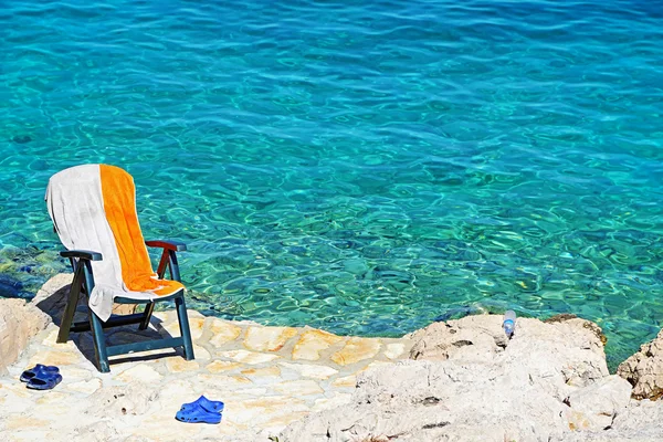 Adriatische strand in Kroatië — Stockfoto