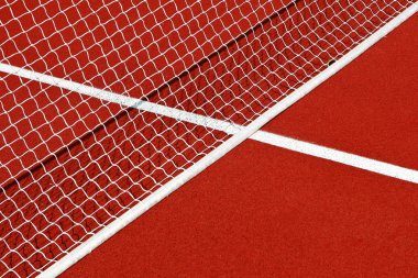 Tennis net and lines clipart