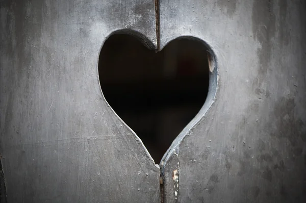 stock image Wooden door with heart
